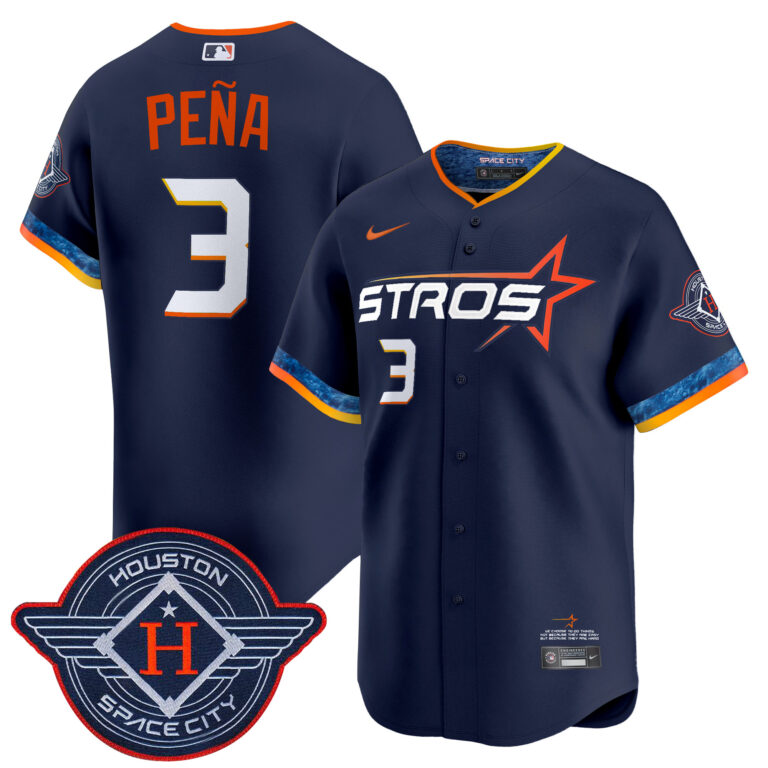 Men Houston Astros #3 Pena blue 2025 City Connect Vapor Limited Stitched Jersey